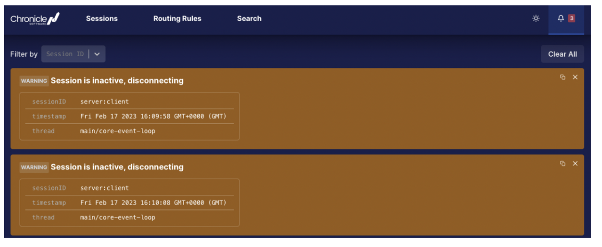 Alerts being raised in FIX UI